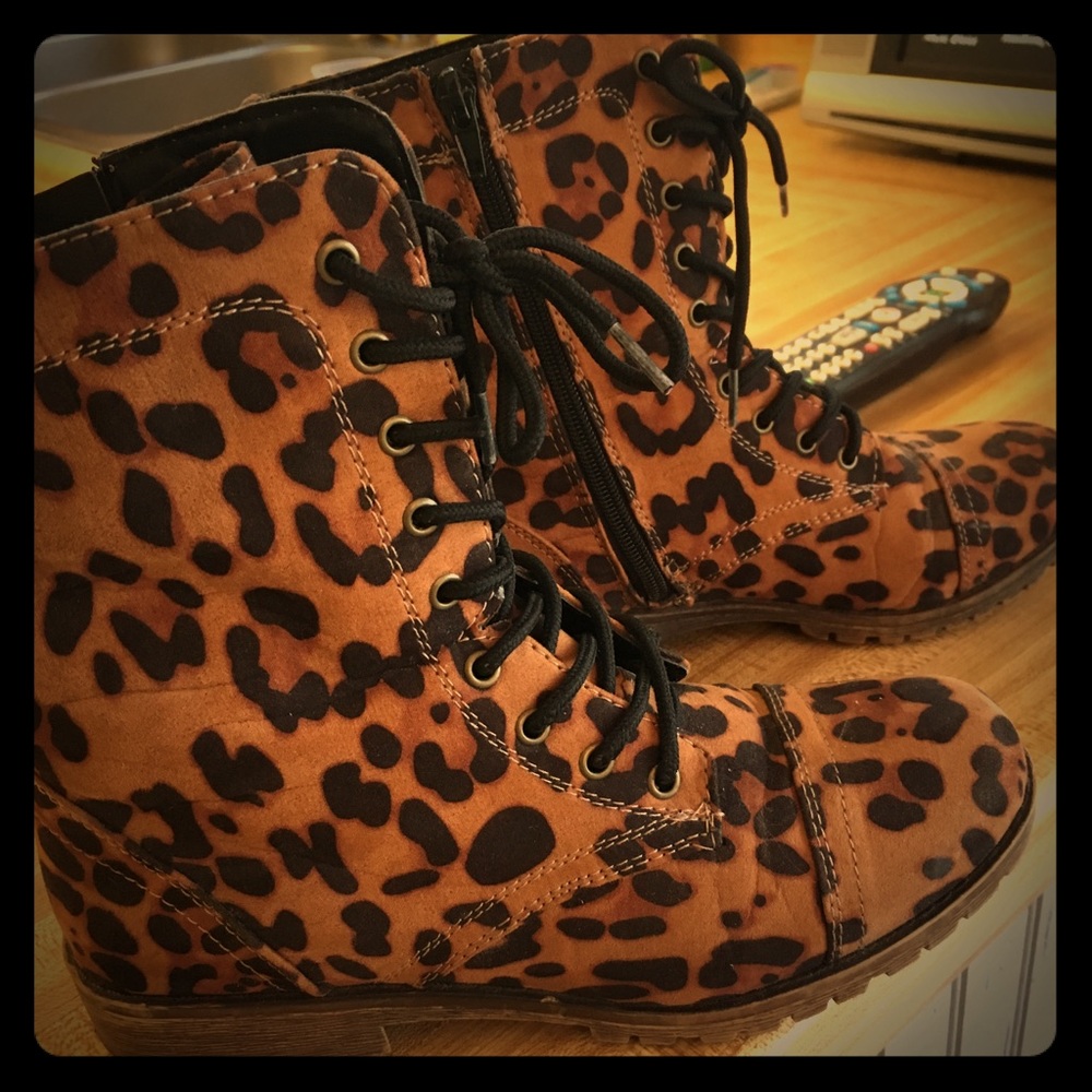 Cheetah printed boots!